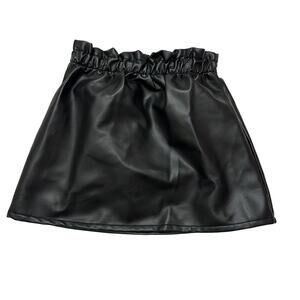 Kensie Girl Black Vegan Leather Skirt sz 10 Girl's Back to school Skirt